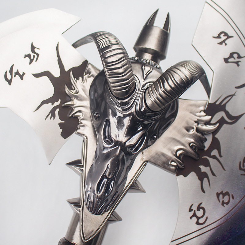World of Warcraft ウォークングレイム フロストソーサリー シャドウソーサリー オレンジ斧 灰の使者 1:1 メタル武器 刃なし|undefined