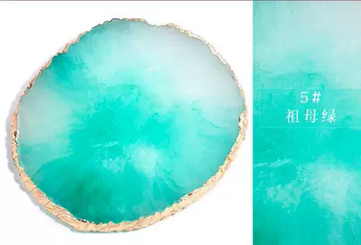 Painted Color Nail Display Board – Dırnaq bəzəkləri - 05-grandmother-green-round-a833-resin-palette
