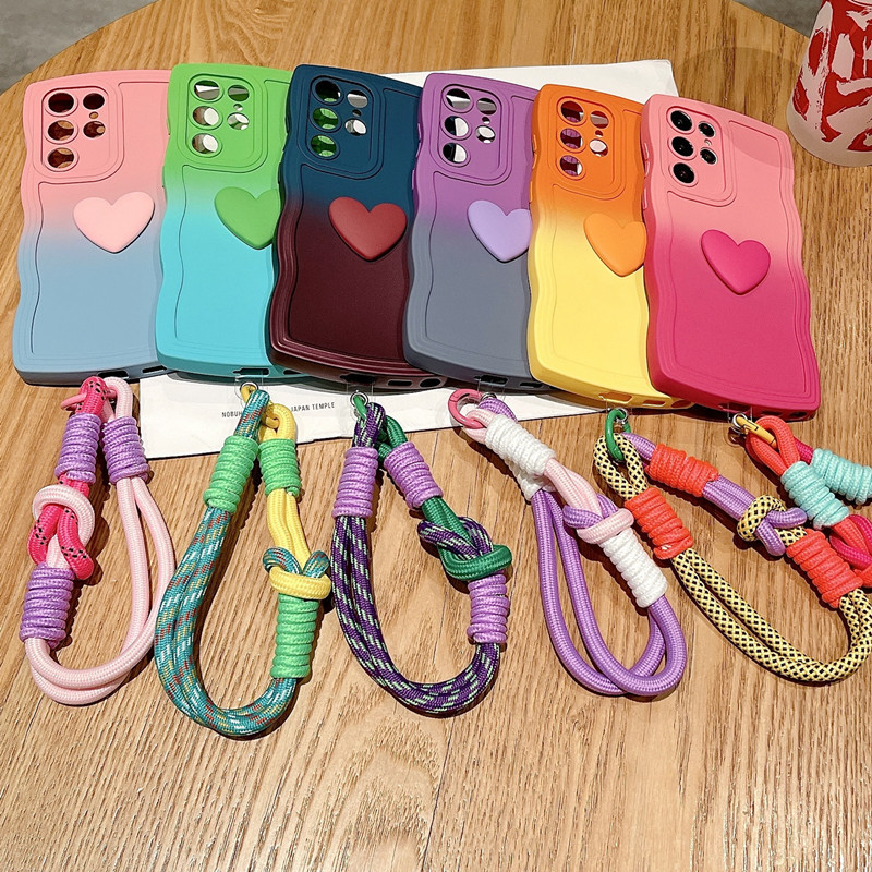 For Samsung S24ultra Phone Case A73 Love S23 Hand Rope A54 Drop-resistant S23fe Protective Case S22a34 For Samsung S24ultra Phone Case A73 Love S23 Hand Rope A54 Drop-resistant S23fe Protective Case S22a34