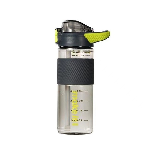 Sippy cup new anti-scalding sports scale lock buckle resistant plastic water bottle male and female couple adult drinking cup