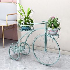 ヨーロッパ式鉄芸自転車吊りかご花架自転車多層室内床置き植木鉢棚多肉緑羅ベランダ花架