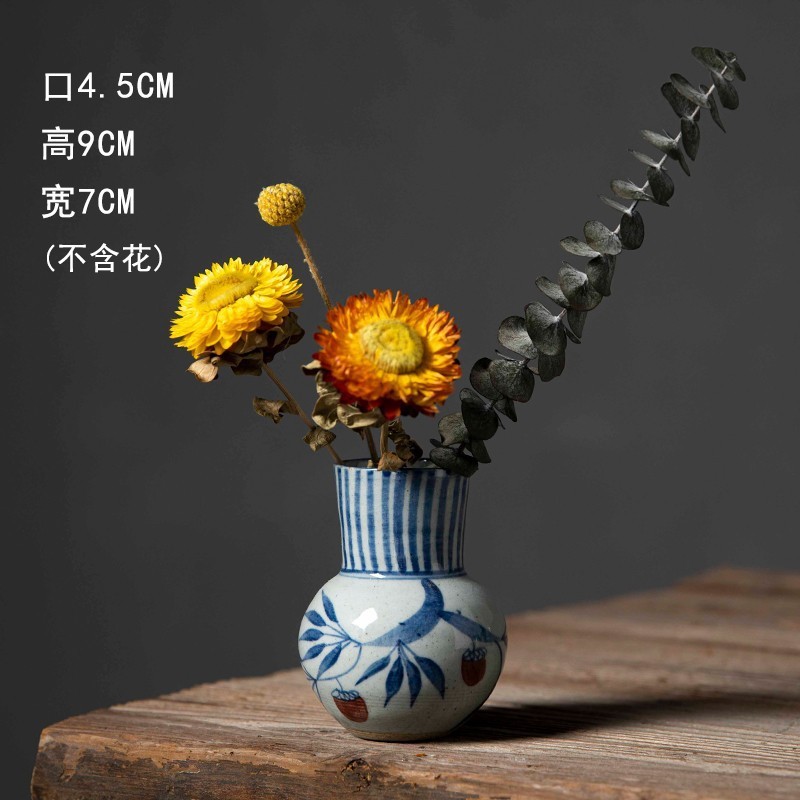 景德镇陶瓷小花瓶ins风卧室水培植物客厅摆件插花干花手工装饰品|undefined