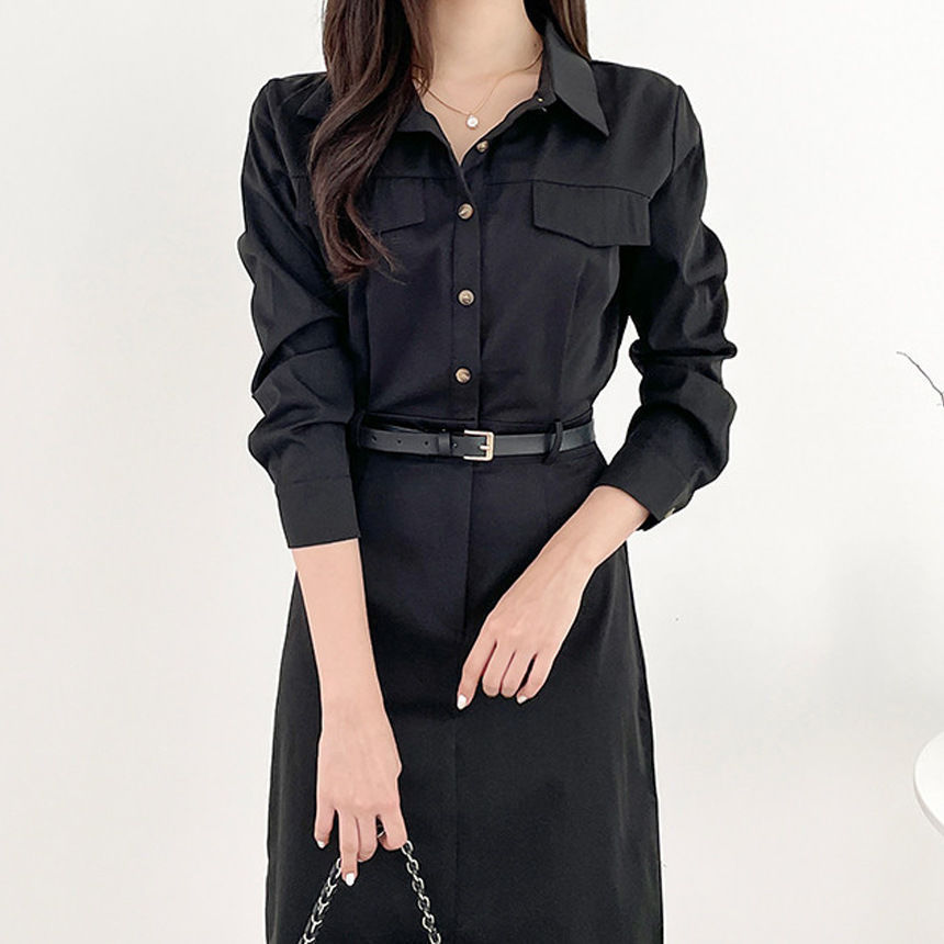 新品新品秋装新款优雅气质修身收腰显瘦包臀新款新品感连衣裙女