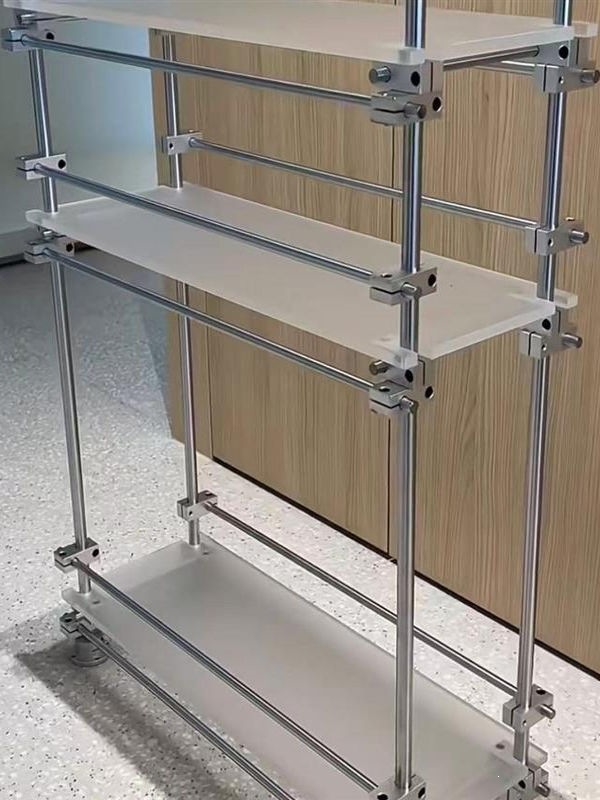 Handmade DIY optical axis shelf, DIY flower stand, industrial-style furniture with swivel casters