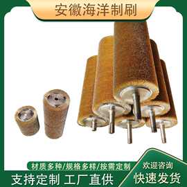 工业机械抛光刷除锈打磨缠绕式镀铜丝不锈钢丝刷辊磨料丝毛刷辊