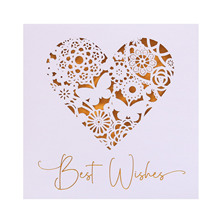 美好祝愿烫金激光节日邀请函卡镂空蝴蝶新年祝福金色贺卡跨境代发