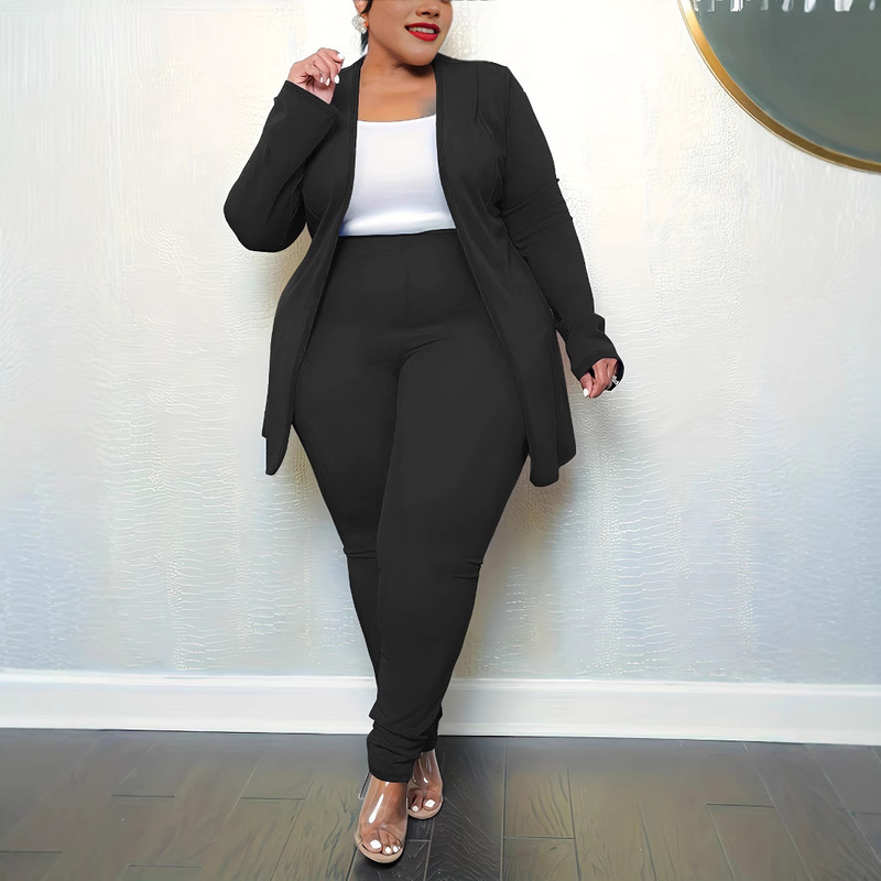 TB6460TEMU autumn and winter new best selling cross-border European and American plus size long sleeve commuter suit-excluding internal