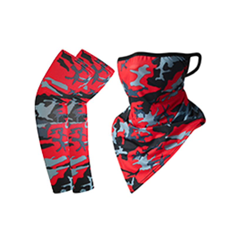 Summer outdoor cycling ice silk ear-hanging triangle scarf for men and women, sunshade, wind protection, fishing sports sunscreen mask, ice silk sleeves