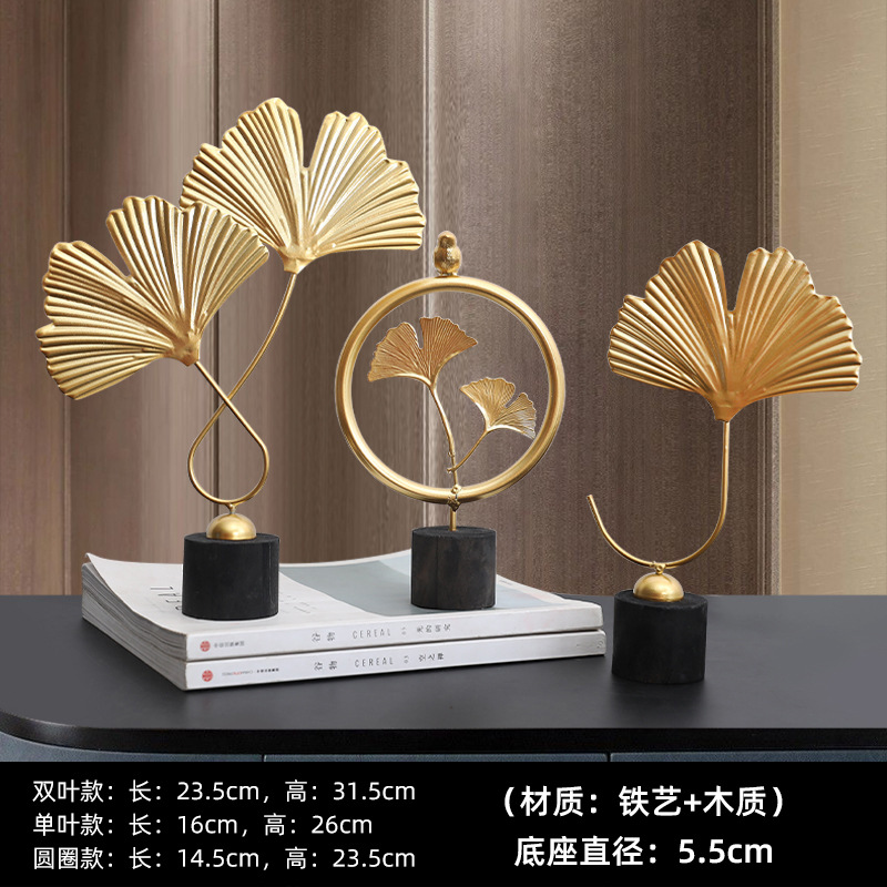 リビングルームの置物は軽くて豪華で高級な雰囲気のお酒棚の装飾品です。