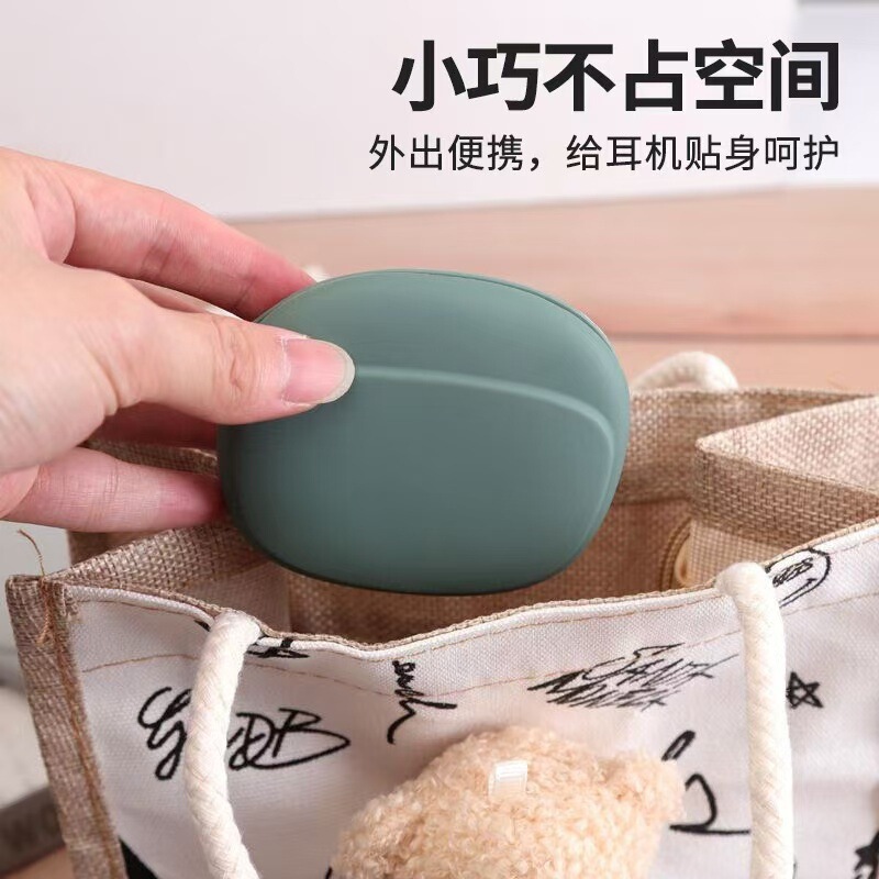 旅行用の小さなバッグに付属した有線ヘッドフォン、携帯電話のデータケーブルをバッグに入れて持ち運ぶのに便利、人気のシリコン収納バッグ|undefined