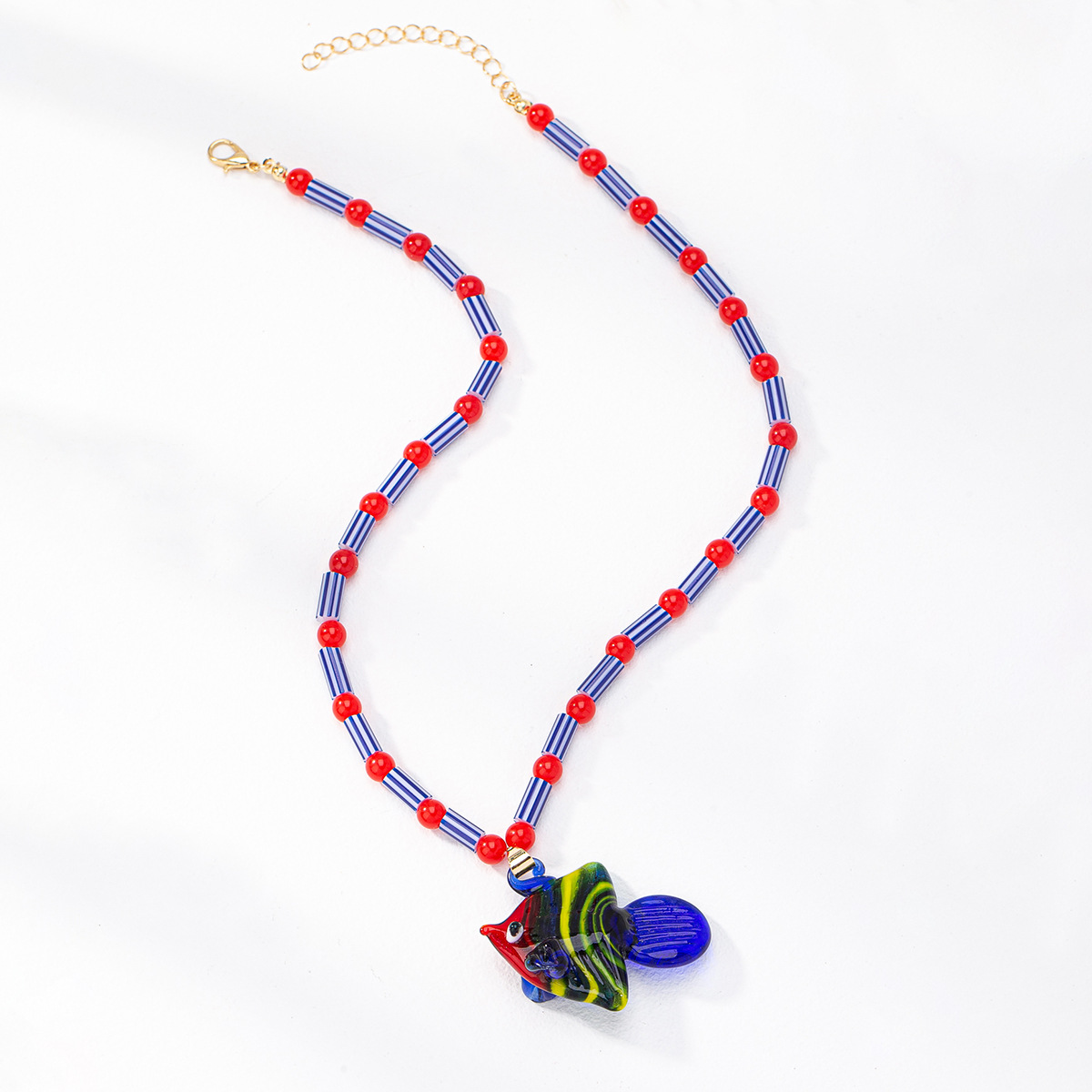 Fish Cute Glass Pendant Necklace Wholesale display picture 2