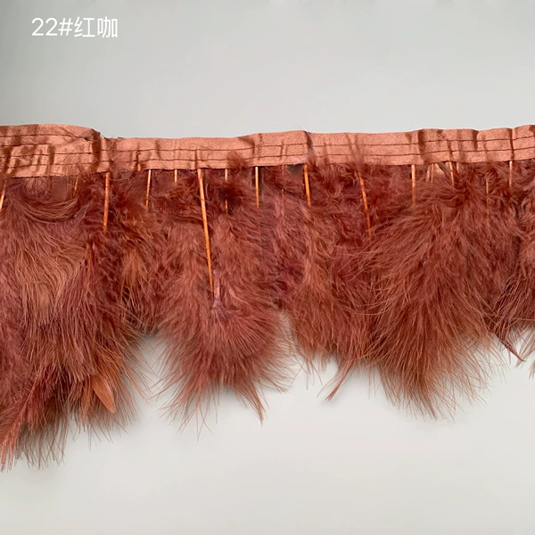 22# Red Coffee [High Quality Feather] 2 meters/piece
