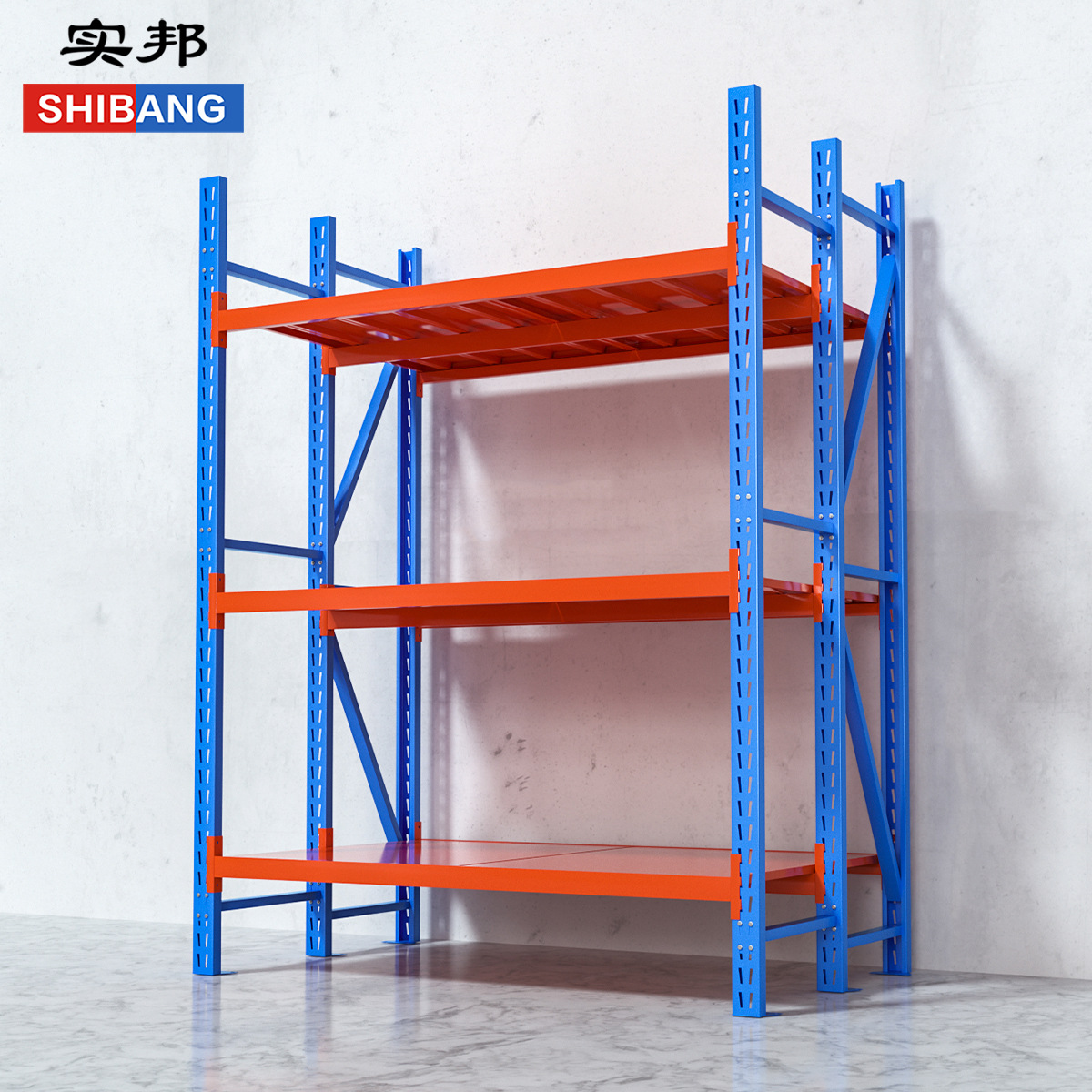 Rack de tela de carga de tela de carga pesada de tres columnas de tela de prendas de vestir estante de almacenamiento de almacenamiento de material de apilamiento de gran tamaño ensanchado