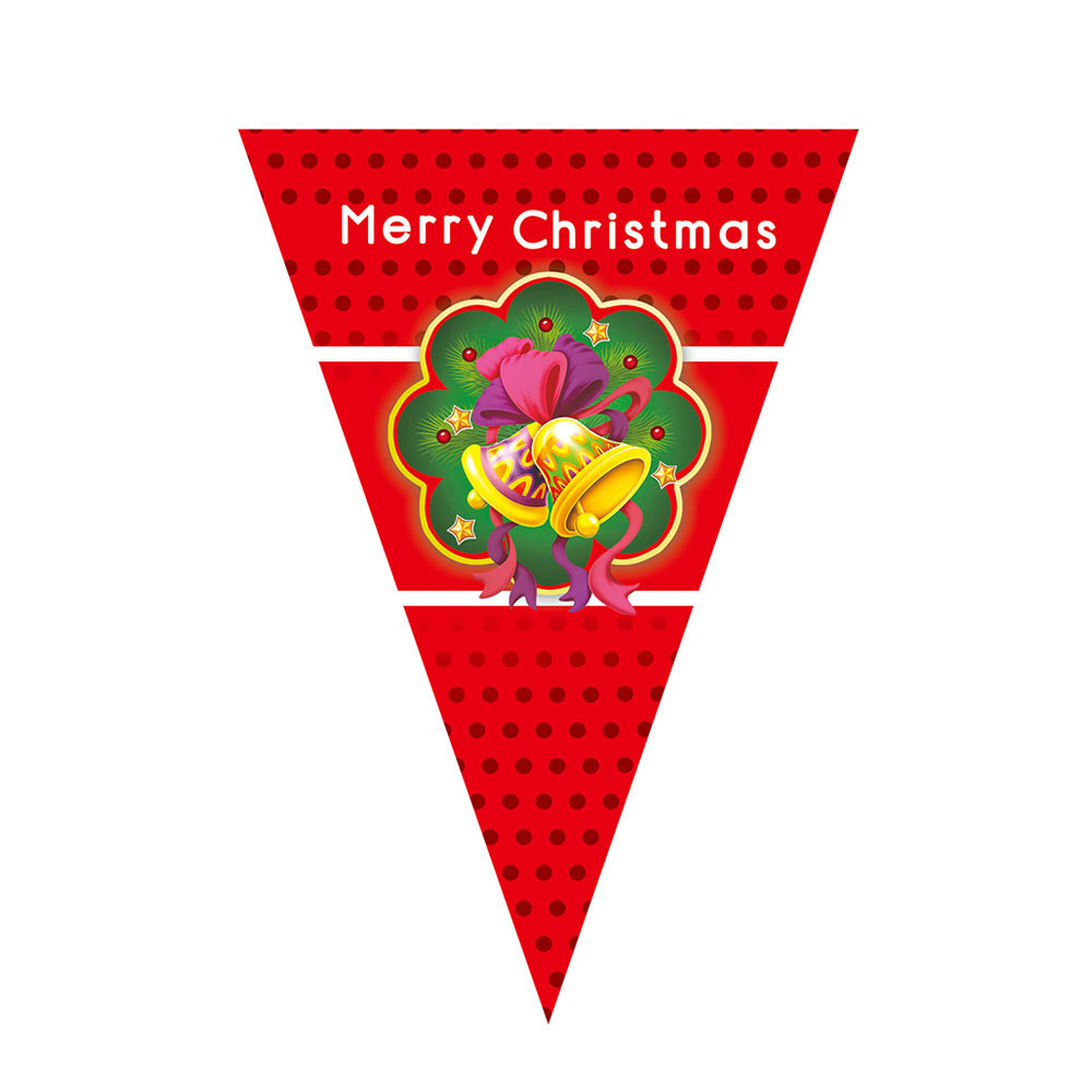 Bandera de triángulo de Navidad tira banderas Feliz Navidad fiesta de Navidad diseño de fondo banner decoración al por mayor