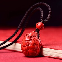 红朱砂富甲天下财源龙龟项链长寿乌龟汽车钥匙扣男女低含量吊坠