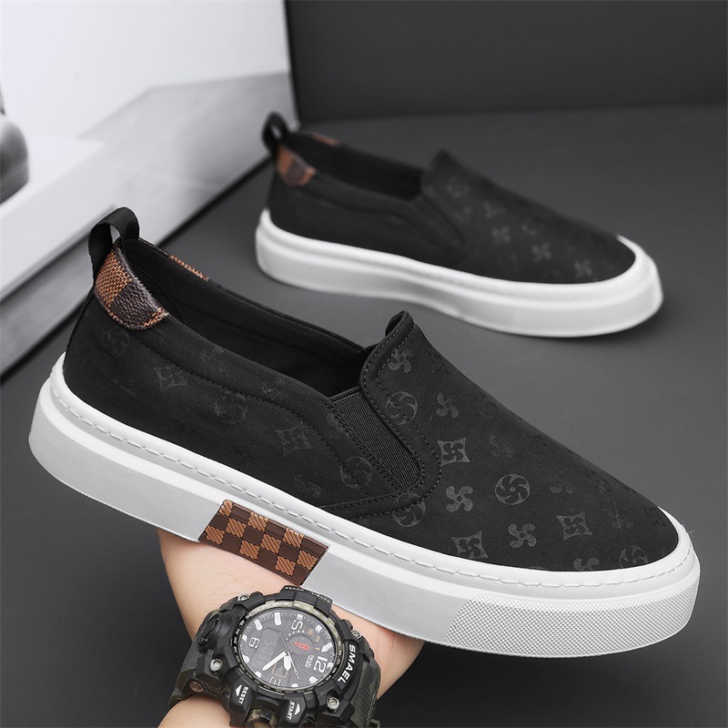 Men's trendy style solid color slip-on slip-on shoes Korean version summer youth simple wind breathable casual sneakers on behalf of_voghion.com