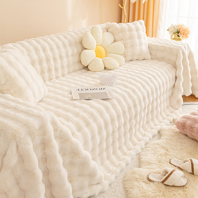 Creamwind 2025 nuevo conejo red red sofá cubierta toalla de tela sofá antideslizante cubierta de sofá anti-gato arañaco cojín manta