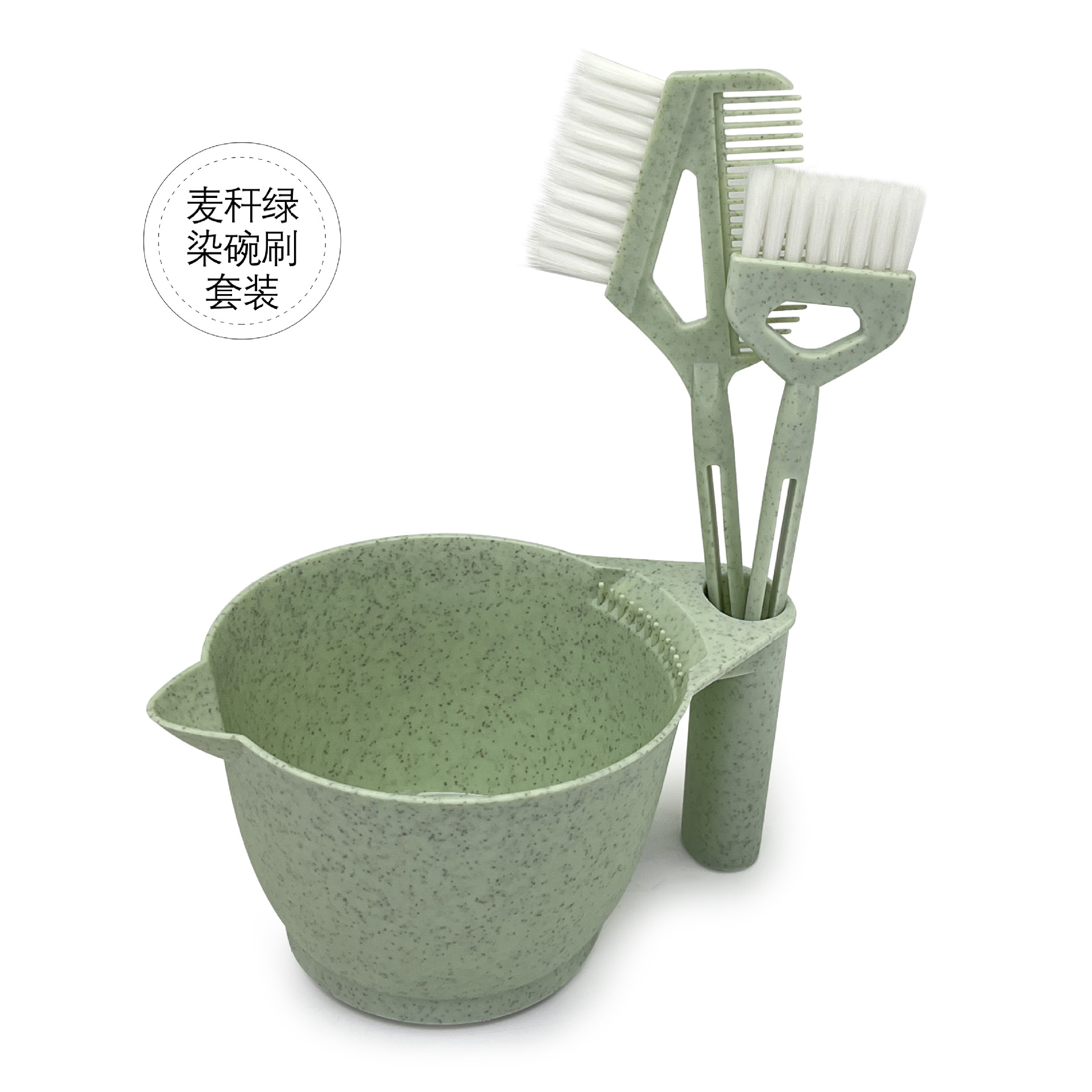 Fabricantes de herramientas de peluquería de paja de trigo tres piezas set de teñido de cabello tazón de teñido de cabello salón de cabello de cuidado de aceite de cabello cepillo de teñido de cabello