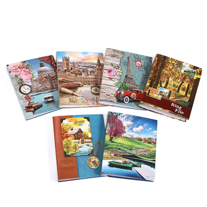 Exotic scenery folder a4 loose-leaf paper two-hole, three-hole, four-hole folder office organizing file folder
