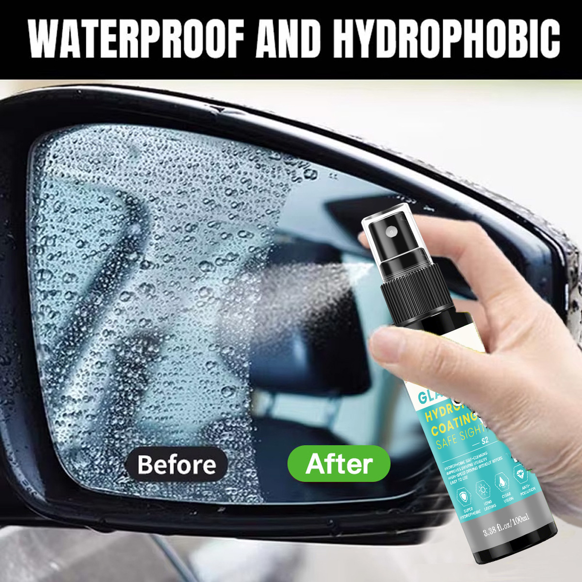 YT303 car glass anti-fog agent is exclusively for cross-border supply, used for rearview mirrors and car window glass to prevent fogging, rain, and water adhesion