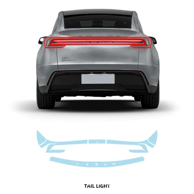 Car paint protective film | cut-free paint mask PPF - tail-light-tpu-transparent-protective-film-new-version-of-model-y-in-2025