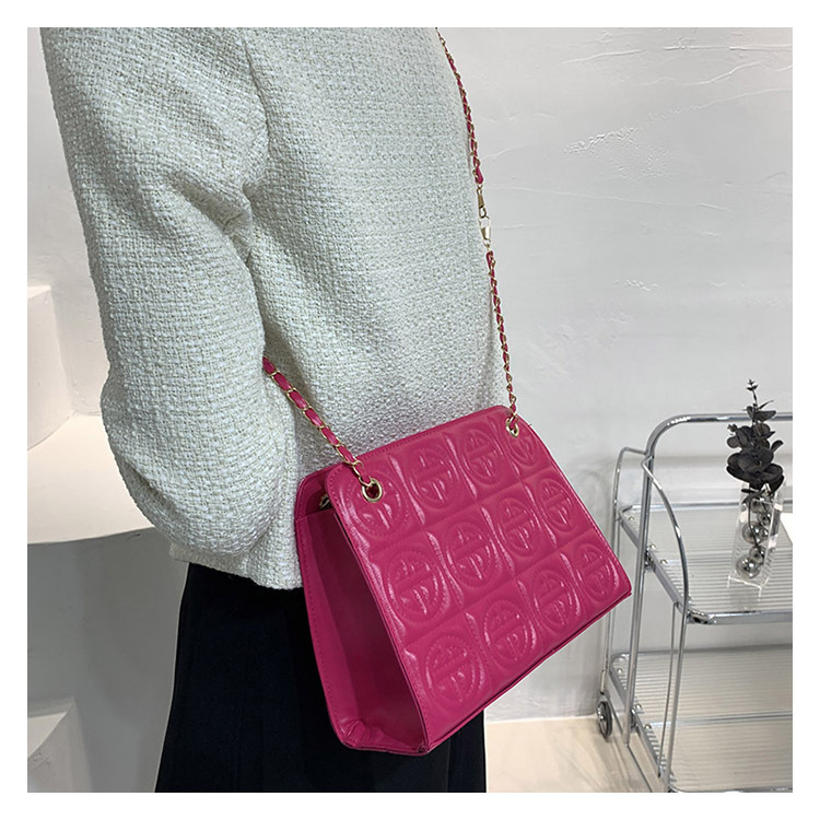 Women's Medium All Seasons Pu Leather Solid Color Fashion Chain Square Zipper Shoulder Bag display picture 3