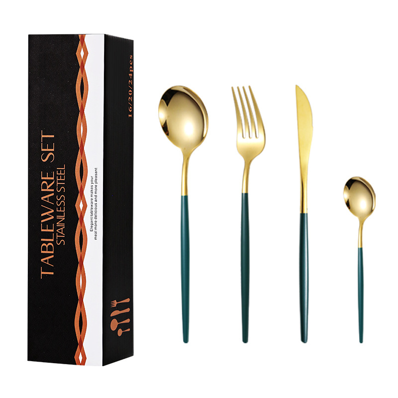 Oro verde-caja negra de 20 piezas