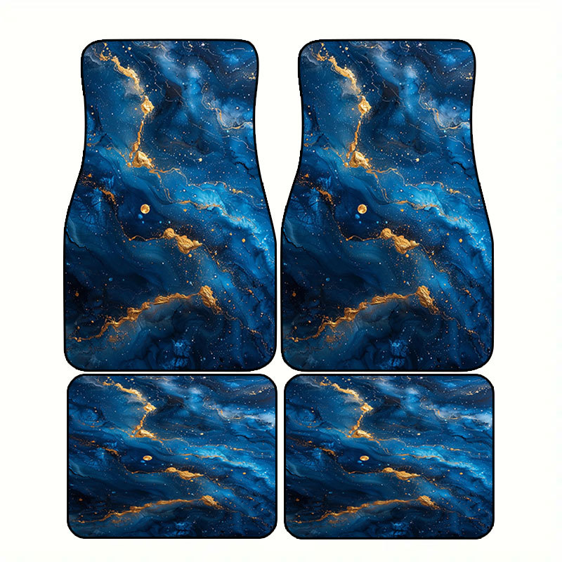 Temu Hot-Selling Universal Car Printed Floor Mats 7-Piece Set, Car-Specific Cup Mats 2-Piece Set, Jit One-Piece Drop Shipping