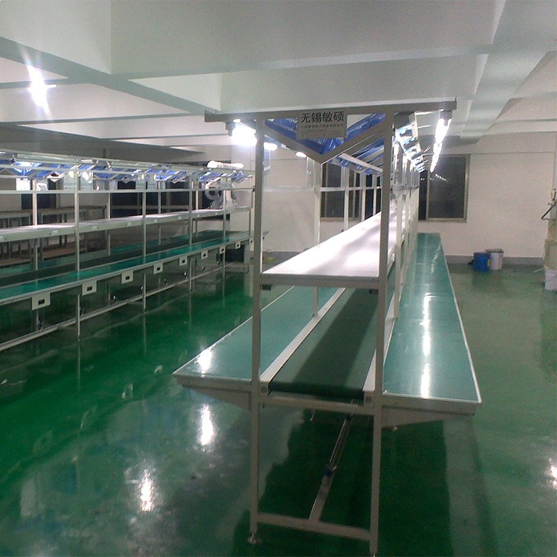 流水线工作台车间防静电折叠自动化皮带组装线爬坡流水线输送带