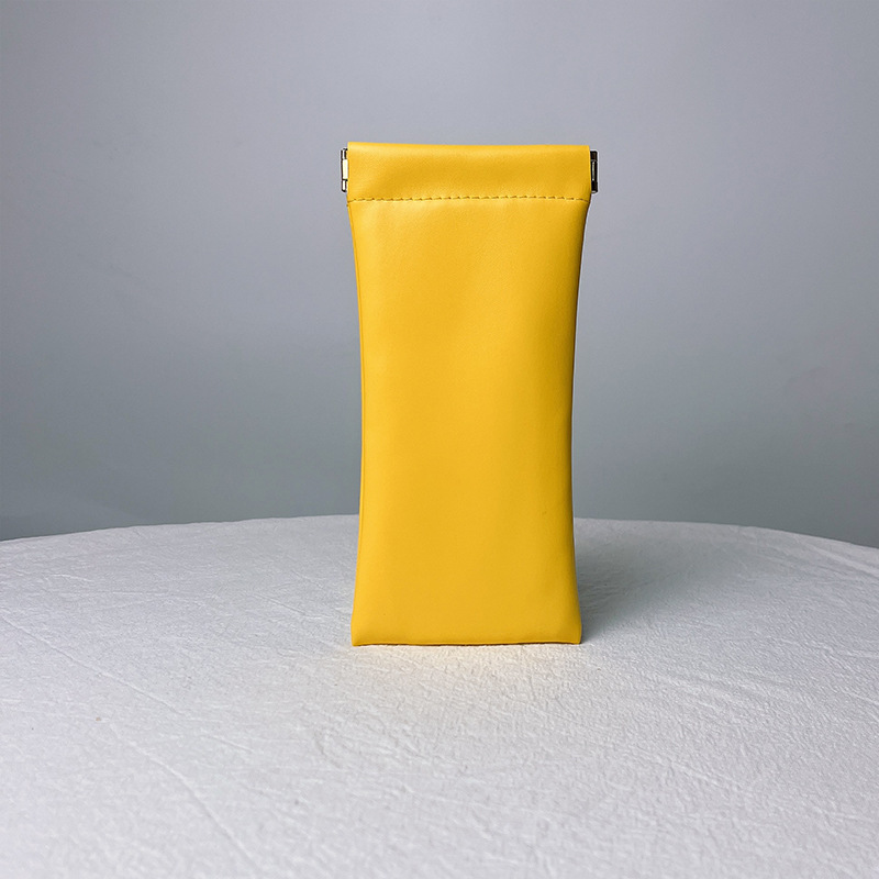 Bolsa de almacenamiento de gafas Gafas de sol portátiles antipresión Gafas de sol Cerrado automático Caja de almacenamiento de metralla Bolsa de almacenamiento de ojos Mujer