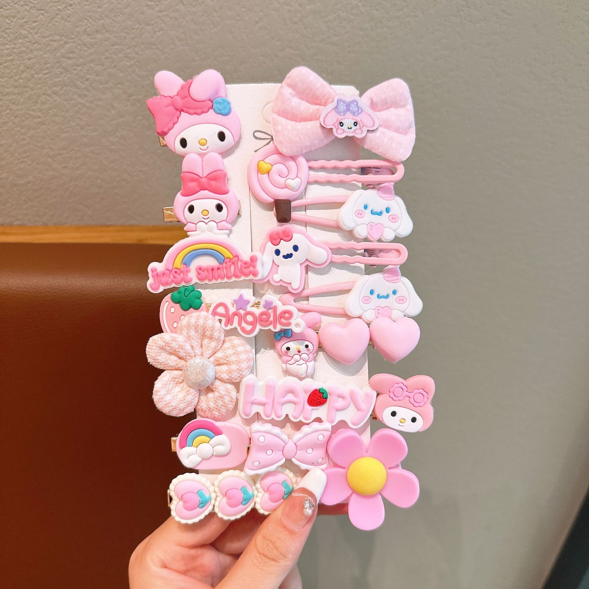 KULOMI Kids Hairpin Set Cute Sanli Pantalones Pequeñas Niñas Pequeñas Pequeñas