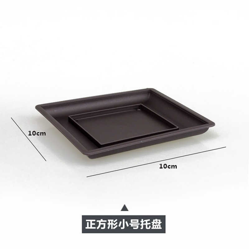 レトロな長方形の紫砂風プラスチック製植木鉢、ミニ深茶色、多肉植物、ベランダ、小型鉢植えに最適、輸出用|undefined