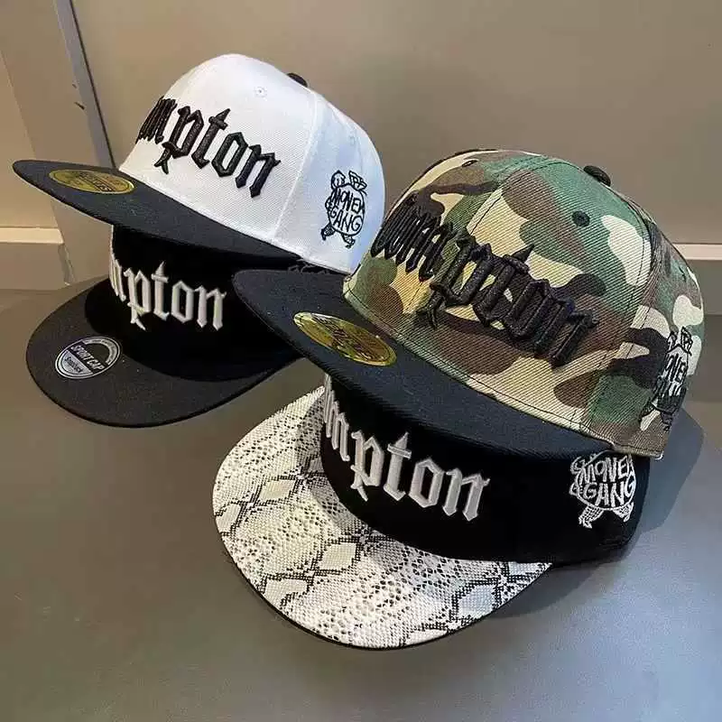 Кепка Snapback (Compton) — молодежная уличная танцевальная кепка с плоским козырьком, регулируемая, урбан-хип-хоп