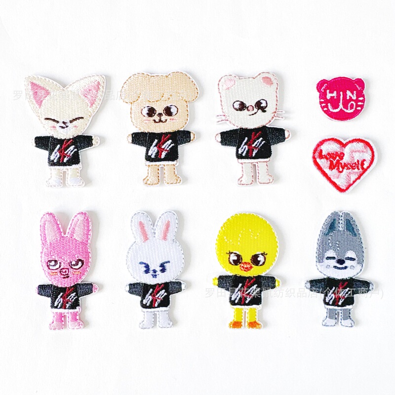 Stray Kids Embroidered Patches Skzoo Adhesive Iron-On DIY Decorative Canvas Backpacks and Clothing