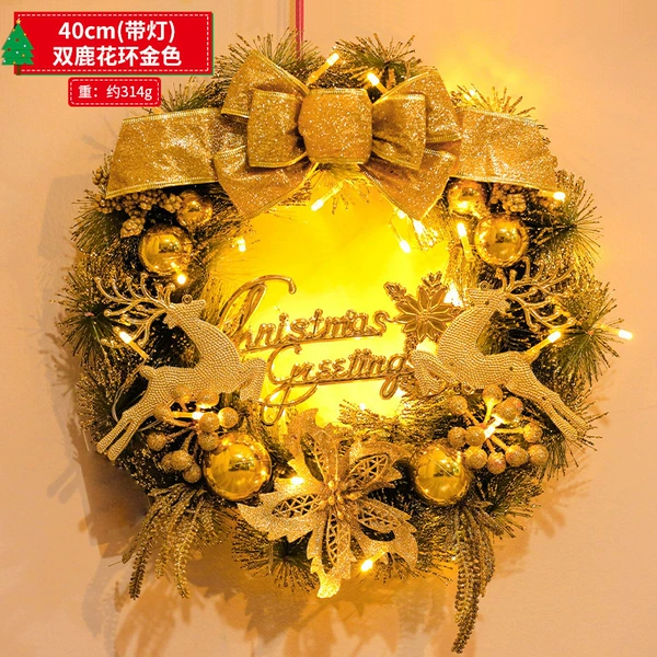 40cm double deer ring gold+hook+copper light