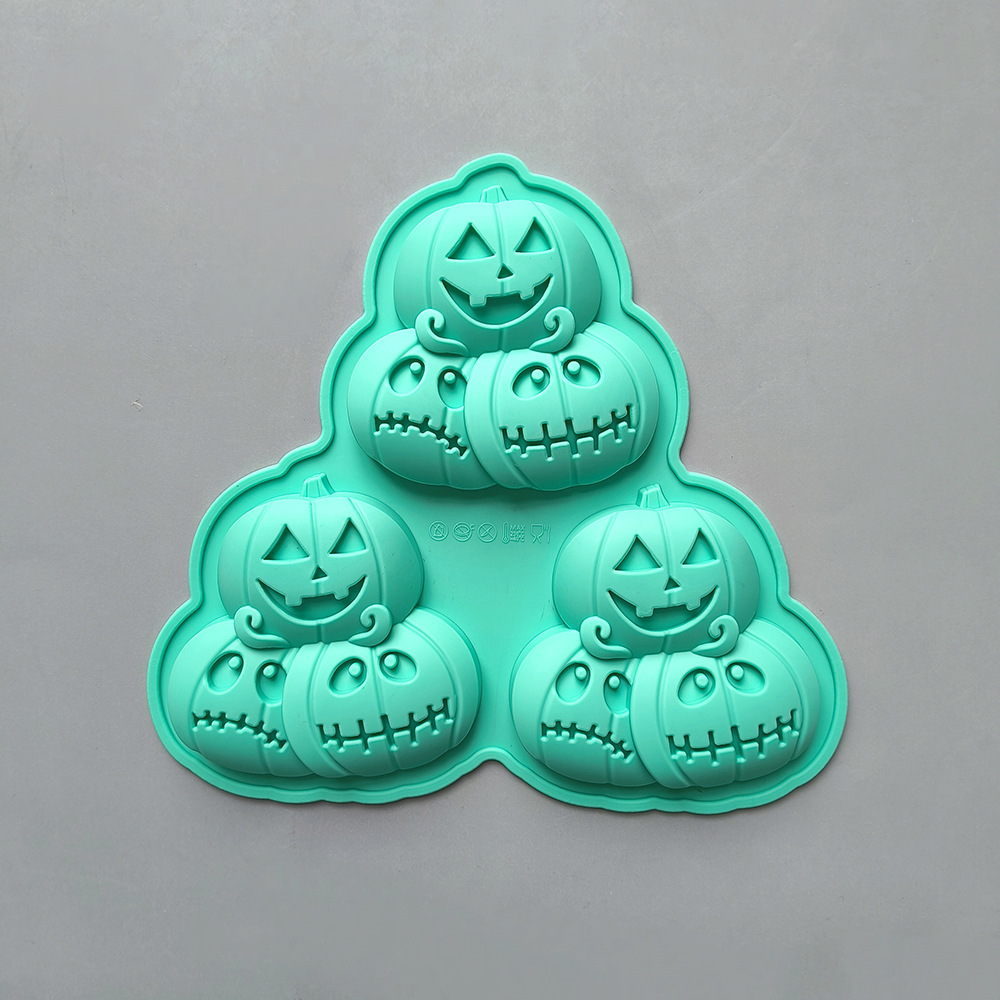 3 líneas Halloween calabaza 724 molde de galletas de jabón molde de galletas de chocolate DIY molde de pastel de calabaza