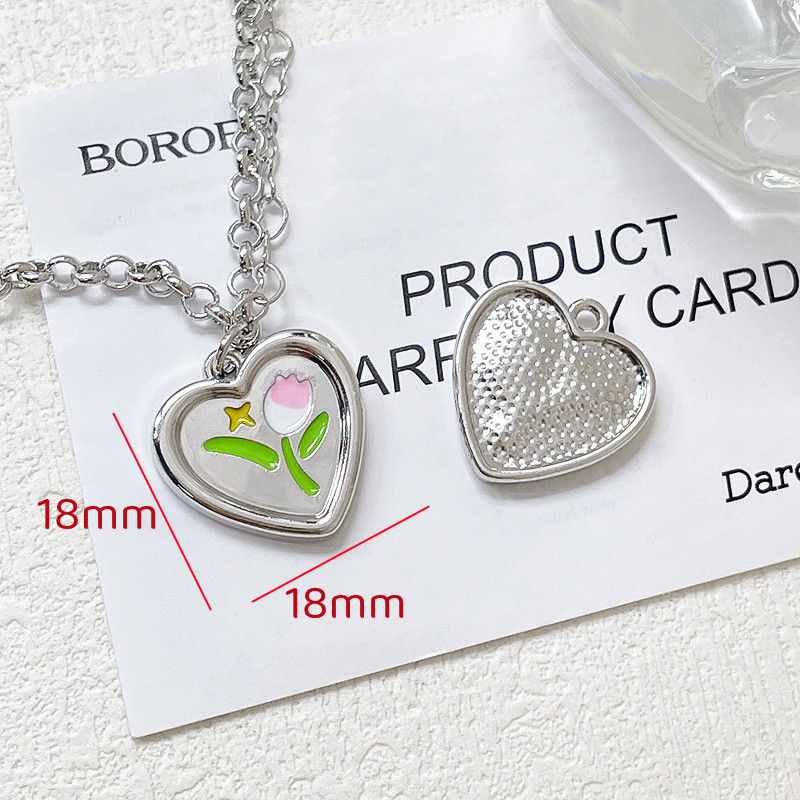1 Piece Alloy Artificial Gemstones Pearl Cherry Heart Shape Flower display picture 6