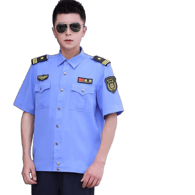 2025 新しいセキュリティ服夏半袖セキュリティスーツプロパティ作業服白ジャケット長袖シャツ|undefined