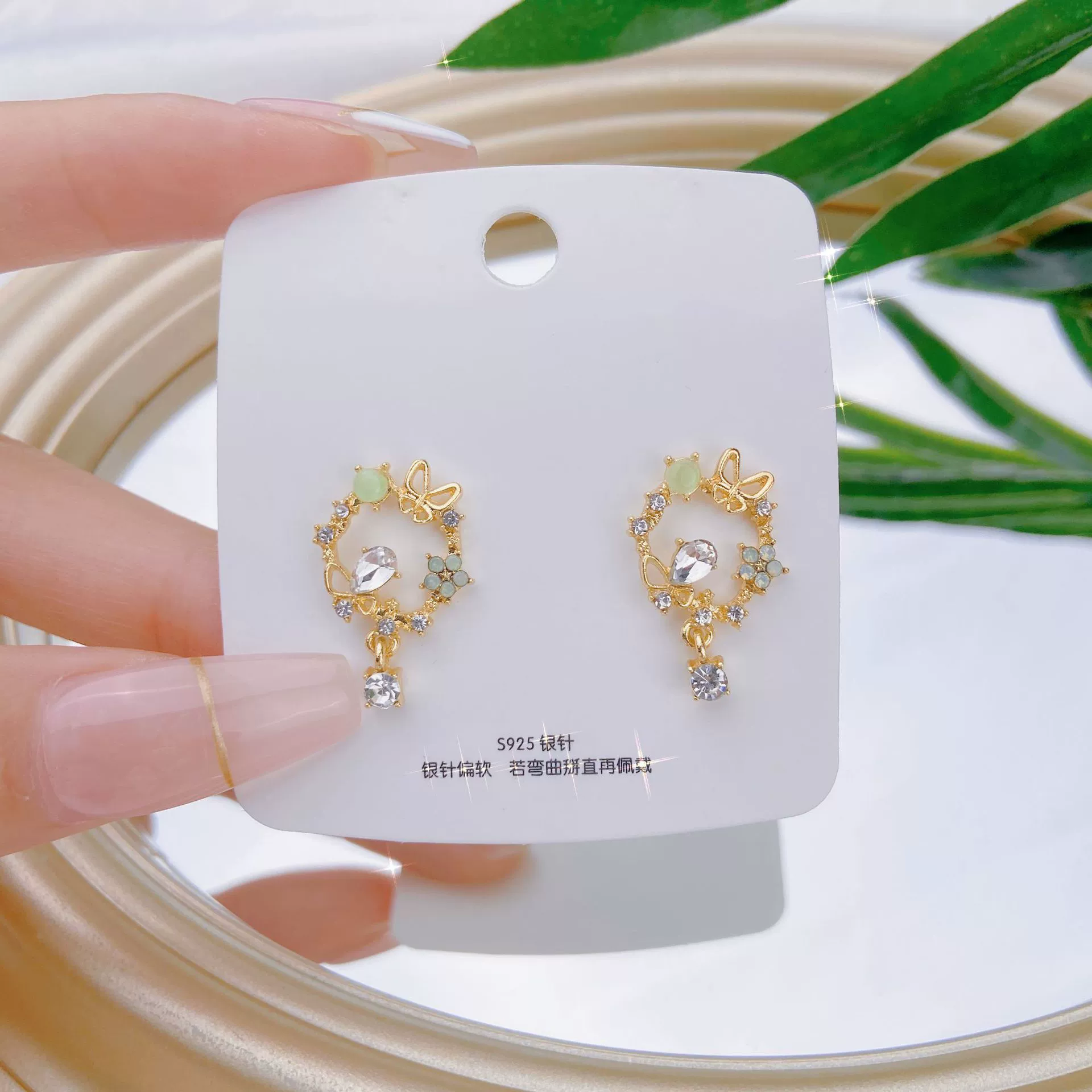 Серебряные игольницы, ретро-серьги из жемчуга, корейский стиль, серебро 925 пробы, цветочные, французский стиль