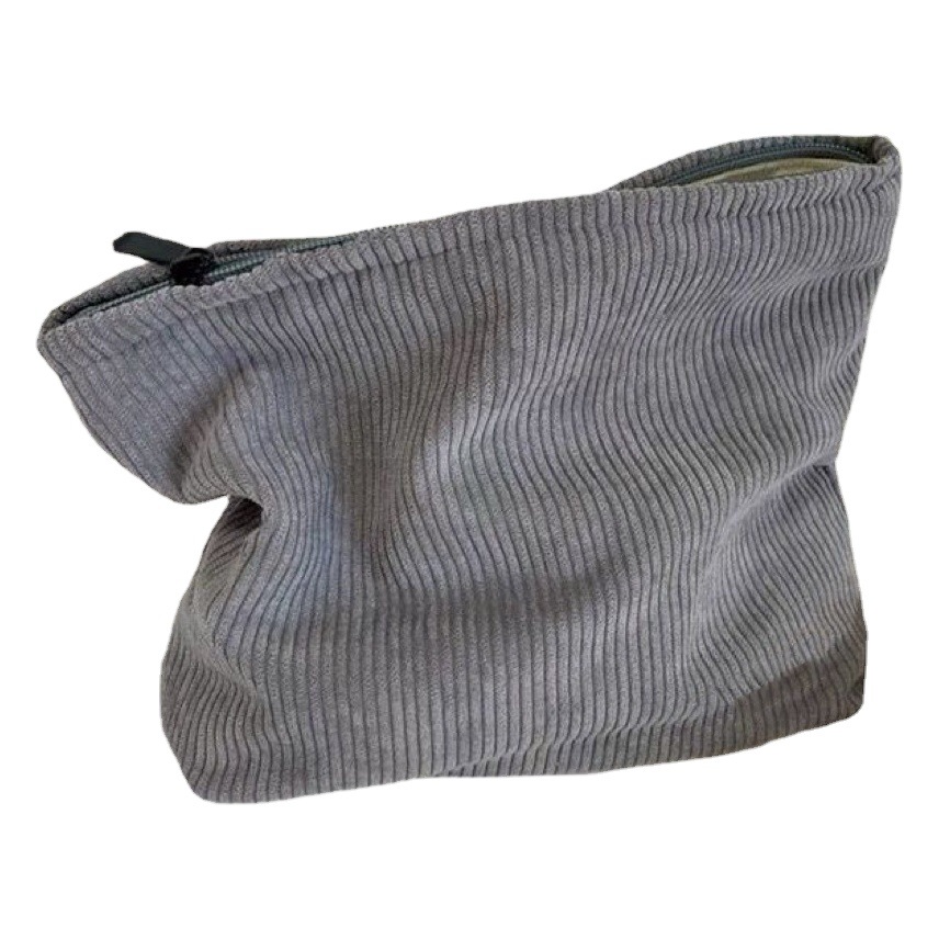 Lona de pana bolsa de cosméticos bolsa de lona de embrague japonés y coreano casual retro simple mujer estudiante lápiz caso personalización