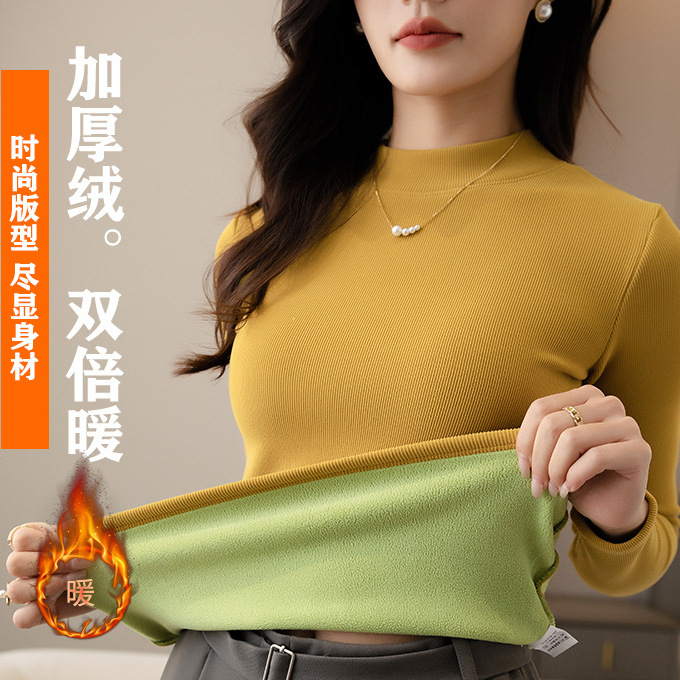 【500g plus velvet thickened】Winter·Mediterranean women's half-high…