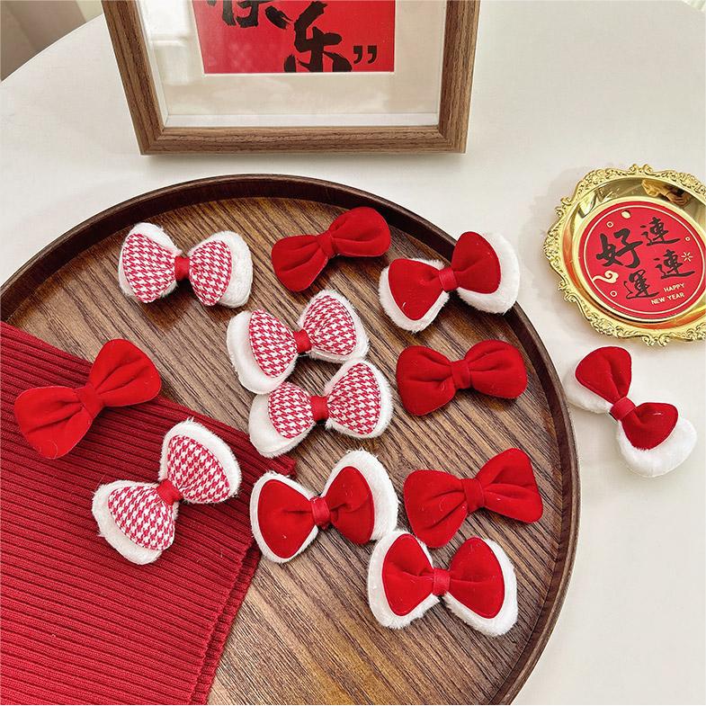 Tocado de arco de las niñas de felpa banda de pelo clip de pelo de otoño e invierno no duele la cuerda de pelo 2023 Nueva horquilla banda de goma para niños