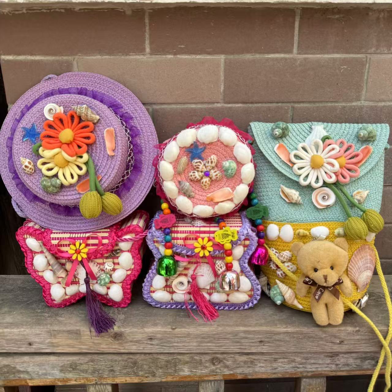 Bolso de concha natural, bolso de caracol, monedero, mochila de vacaciones junto al mar, regalo creativo, juguete para niños