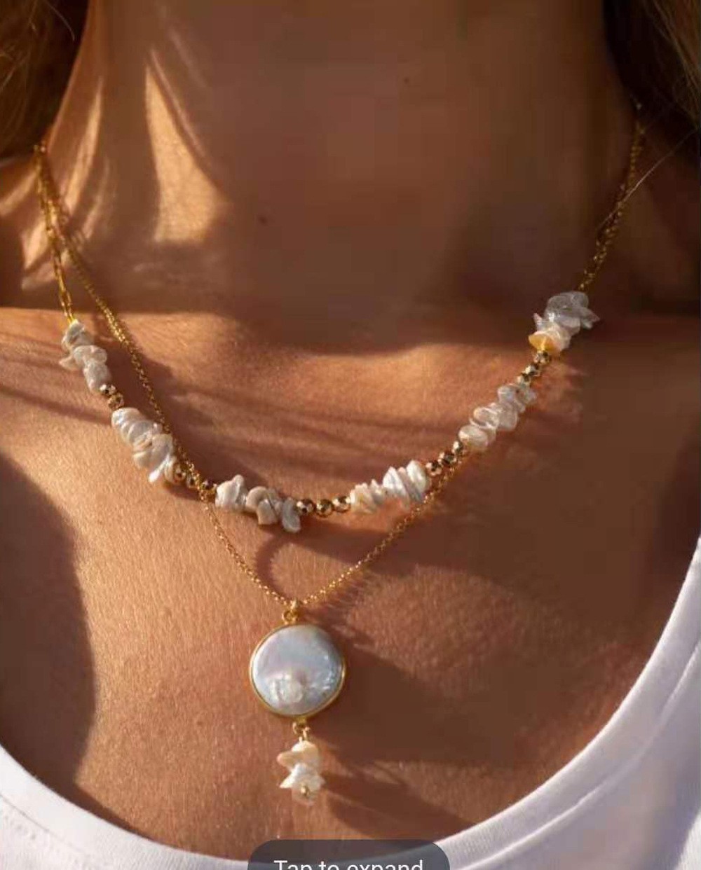 28g Weight Earrings, Necklace Classification 2 PCS/Package Quantity Holiday, Daily Occasion Freshwater Pearl, Titanium Steel Material Geometric Pattern Women's Gender Beaded Design Simple Style Style 2 PCS/Package Freshwater Pearl Titanium Steel Freshwater Pearl Jewelry Sets 无