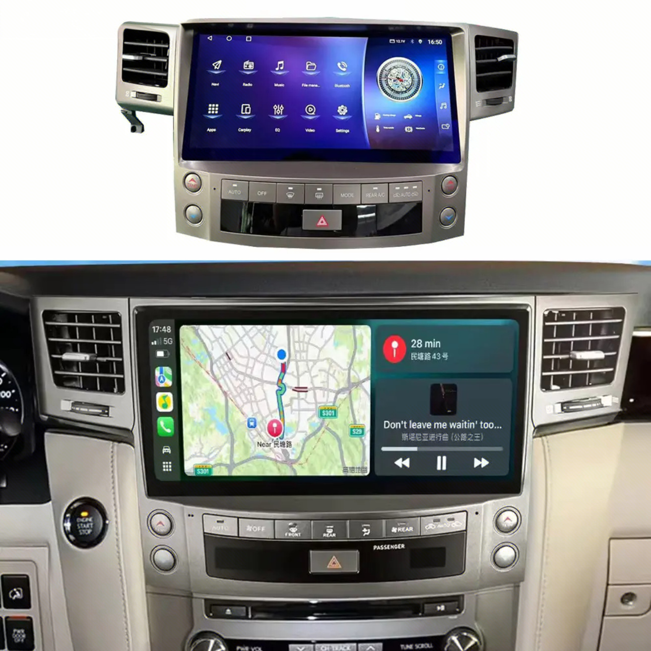 Cross-Border Applicable 07-15 Lexus Lx570 Android Navigation Central Control Screen, Dedicated Car-Specific All-In-One Navigation System