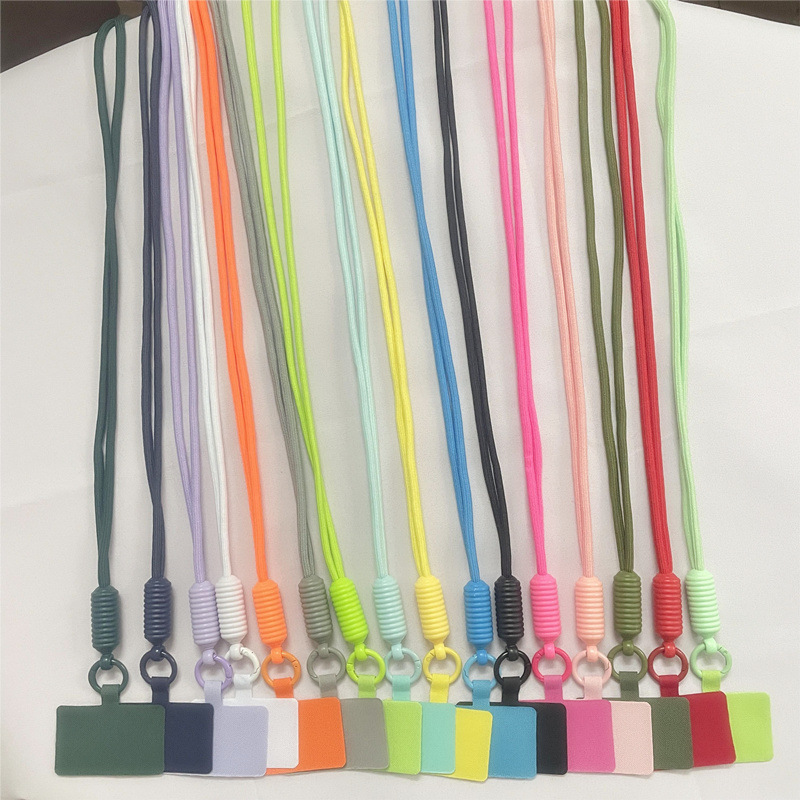Multi functional universal mobile phone crossbody adjustable button anti loss hai neck gasket elastic rope spri_voghion.com