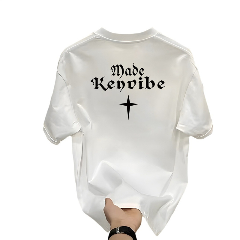 Men's Clothing T Shirt Heavy Trend All Match Summer Clothes Men's Trendy Brand Loose American Retro High Street_viptrois.com
