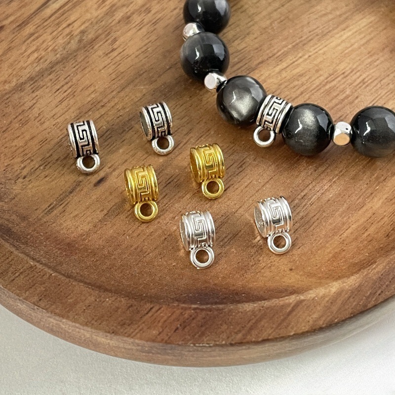 Alloy Vintage Hidden silver Tee Hanging Connector Pendant DIY Bracelet Necklace Braided Beaded Jewelry Material