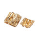 Mingrui Cross-border Retro Pleated Square Chanel Style Button High-grade Sense Metal Button Coat Trenchcoat Shaped Button