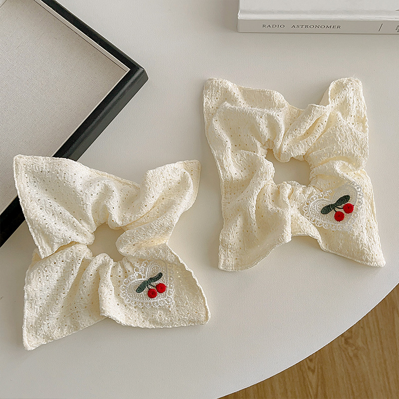 Women's Gender Sweet Simple Style Women's Plaid Fruit Cloth Hair Tie
